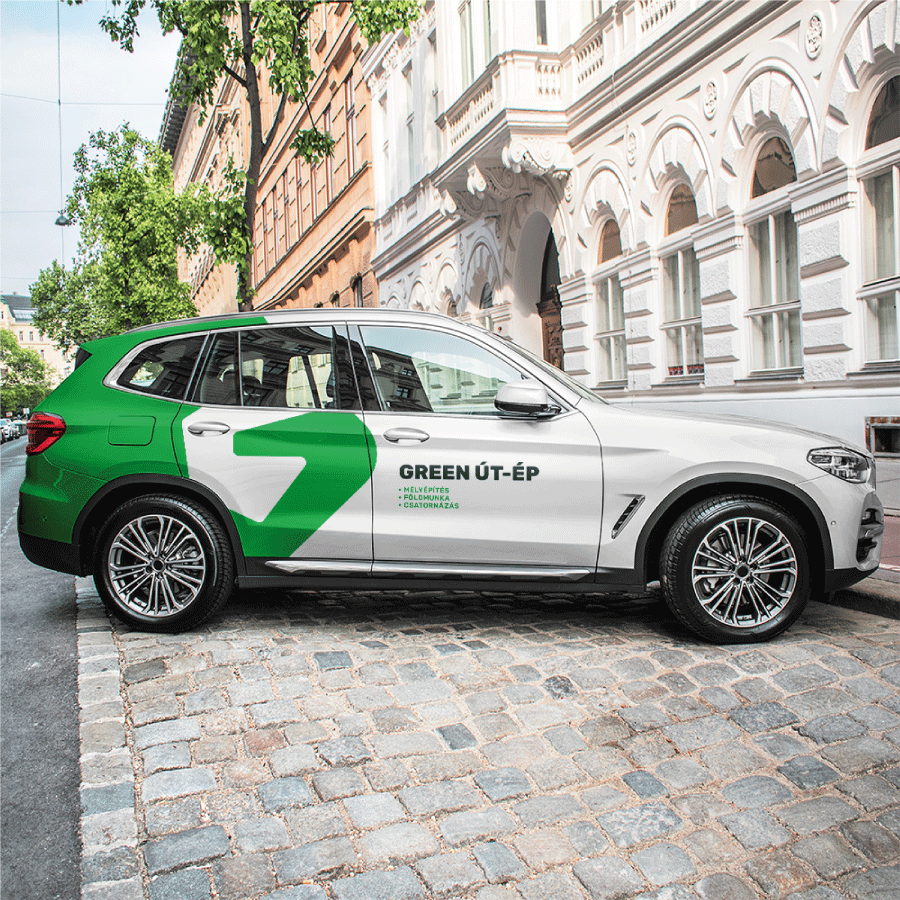 Green Út-Ép arculattervezés és teljes vizuális megjelenés kialakítás